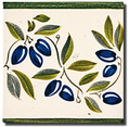 Carrelage - Décoration - Senteurs de provence olive- Motif - Design - Faïence de Provence à Salernes