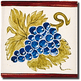 Carrelage - Décoration - Senteur de provence raisin- Motif - Design - Faïence de Provence à Salernes