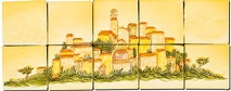 Carrelage - Décoration - Le Village de Tourtour- Fresque - Tableau - Faïence de Provence à Salernes