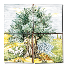Carrelage - Décoration - Pâturages - Fresque - Tableau - Faïence de Provence à Salernes