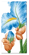 Carrelage - Décoration - Flore - Iris - Motif - Design - Faïence de Provence