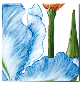 Carrelage - Décoration - Flore - Iris - Motif - Design - Faïence de Provence