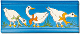 Carrelage - Décoration - Frise 11 x 26 Oies- Motif - Design - Faïence de Provence à Salernes