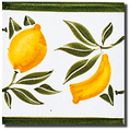 Carrelage - Décoration - Frise 11 Citron- Motif - Design - Faïence de Provence à Salernes