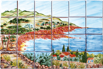 Estérel - Carrelage - Décoration - Fresque - Tableau - Faïence de Provence à Salernes