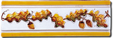 Carrelage - Décoration - Frise 7.5 x 22 Feuille de Chêne - Motif - Design - Faïence de Provence à Salernes