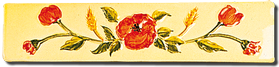 Carrelage - Décoration - Frise 5 x 22 Coquelicot - Motif - Design - Faïence de Provence à Salernes