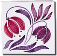 Carrelage - Décor 11x11 Campanule - Motif - Design - Faïence de Provence à Salernes