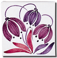 Carrelage - Décoration - Décor 11 x 11 Campanule C- design - Faïence de Provence à Salernes