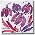 Carrelage - Décor 11 x 11 Campanule D - Motif - Design - Faïence de Provence à Salernes