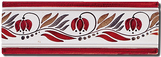 Carrelage - Frise 7,5 x 22 Campanule - Motif - Design - Faïence de Provence à Salernes