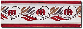 Carrelage - Frise 7,5 x 22 Campanule - Motif - Design - Faïence de Provence à Salernes
