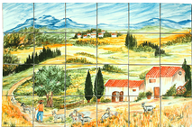 Carrelage - Décoration - La Chêvrerie - Fresque - Tableau - Faïence de Provence à Salernes
