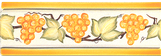 Carrelage - Décoration - Frise 7.5 x 22 Raisins - Motif - Design - Faïence de Provence à Salernes