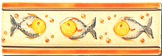 Carrelage - Décoration - Frise 7.5 x 22 Poisson - Motif - Design - Faïence de Provence à Salernes