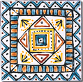 Carrelage - Décoration - 13 x 13 Aztèque - Design - Faïence de Provence à Salernes
